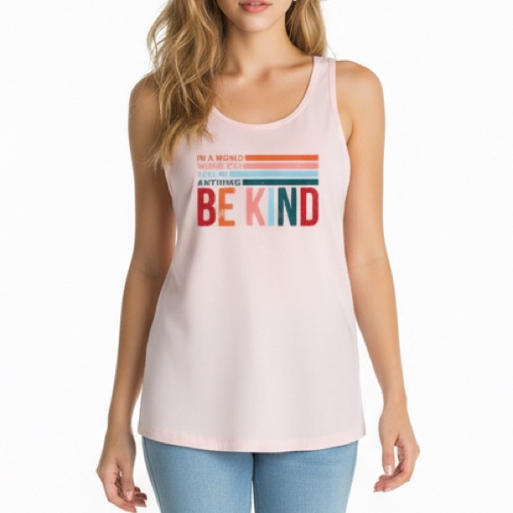 Be Kind Tank Soft Pink SZ SMALL NWT